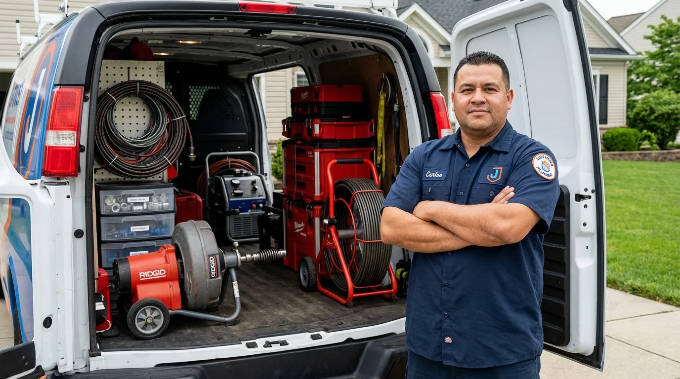 Professional drain cleaning equipment and Johns Plumbing LLC plumber in Gold Bar