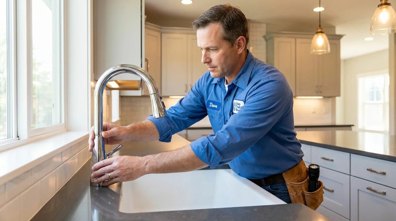 Kitchen faucet installation by Johns Plumbing LLC in Gold Bar