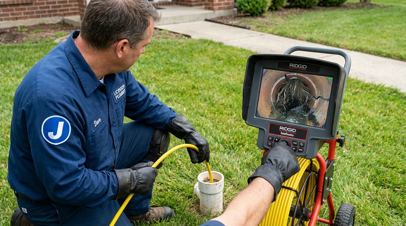 Sewer camera inspection being performed by Johns Plumbing LLC in Gold Bar